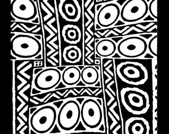 pills & coffee a silkscreen by Helen Breil, beautiul crisp designs perfect for silkscreening on polymer clay