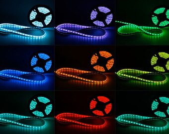300 LED strip 16.4 feet long with RGB color changing and 44 key channel remote (change colors) -Waterproof with 5050 chips