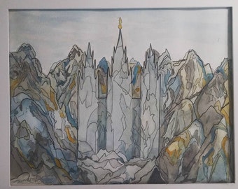 Watercolor: "Pinnacles"