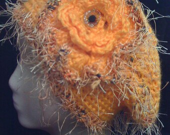 Orange, Slouch w/ Flair & Fascinator