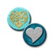 Glitter and Hearts - 1 and 1.25 inch Circles - Digital collage sheet