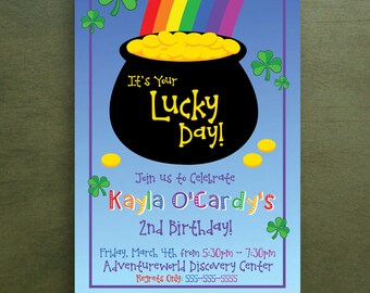 Lucky Day Irish Birthday Invitation (Printable Option)