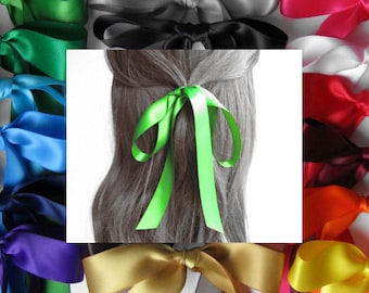 HAIR RIBBON-7/8" Satin Hair Ribbons (36" Long)-Hair Bows, Women's Hair Ribbons, Girl's Hair Ribbons, Hair Accessories, Bad Hair Days
