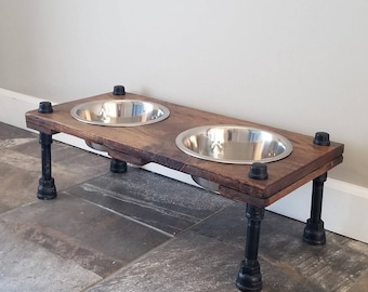 Industrial Elevated Dog Bowls