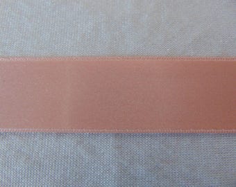 Satin ribbon, peach, width 25 mm (S-205)
