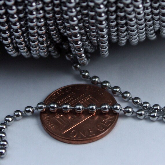 30 feet Stainless Steel BALL Chain 2.4mm ball size with FREE