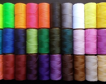 170 meters coil brand waxed thread LINHASITA 30 colors to choose from.