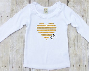 Personalized Girls Valentines Shirt Baby Girls Personalized