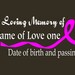 Cancer ribbon memory decal, In Loving Memory car decal, cancer ribbon