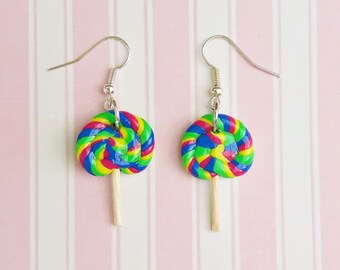 Rainbow Lollipop Earrings