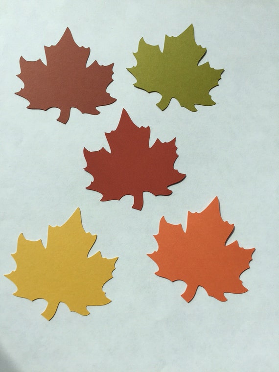 25 die cut paper leaves paper fall wedding leaves die cut