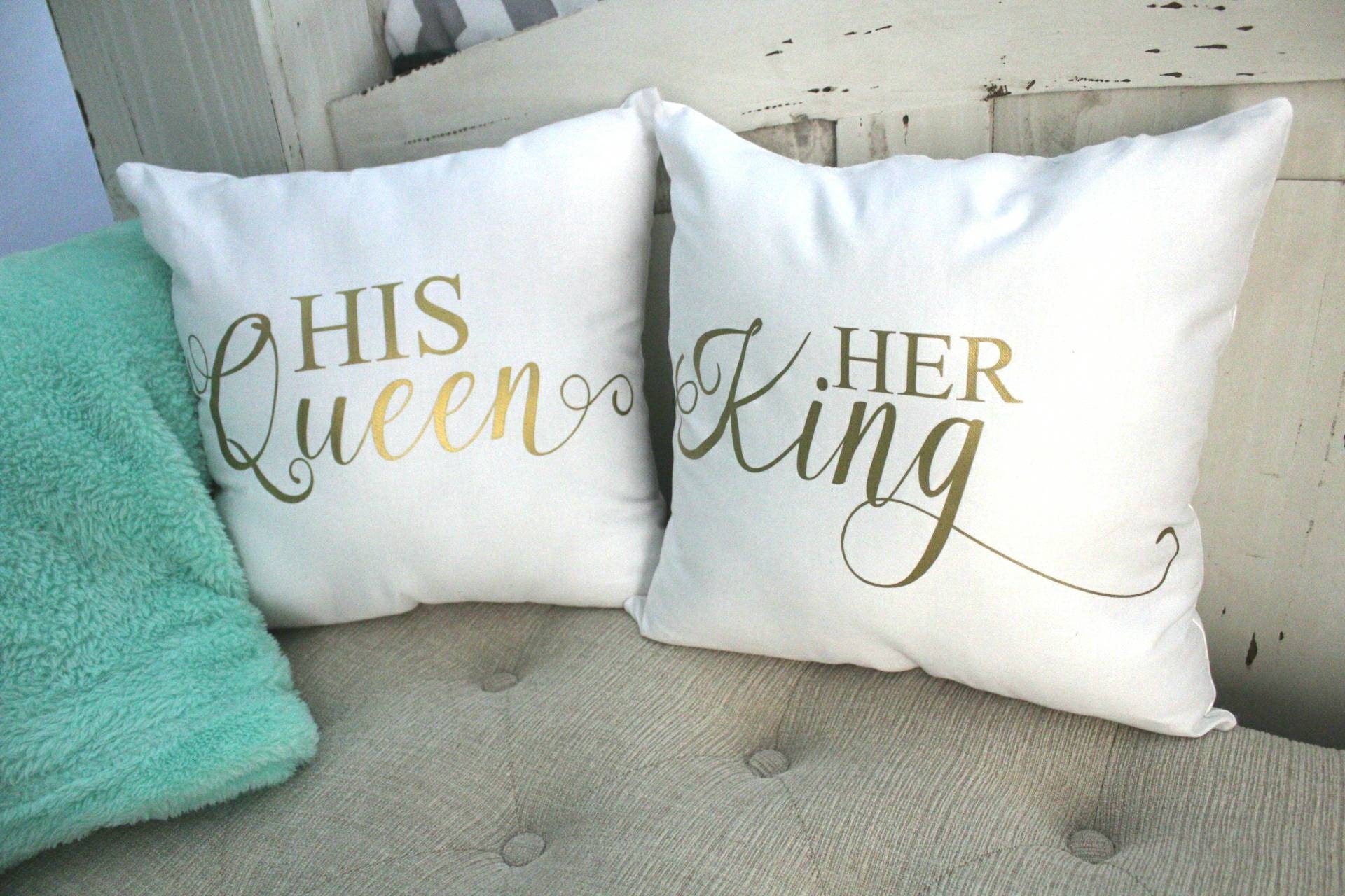 ðzoom. King And Queen Throw Pillows His And Hers Decorative Pillows ðzoom. king and queen throw pillows his and hers decorative pillows