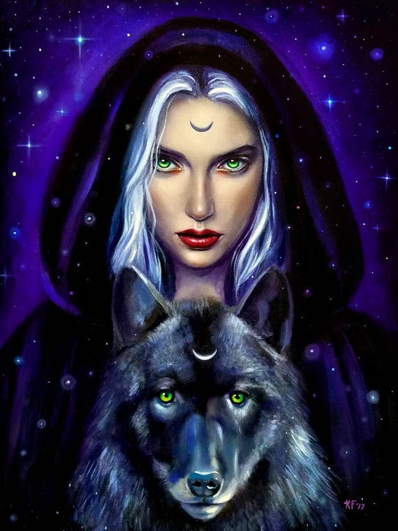 Witchcraft art 11x14 print wiccan art pagan art print