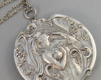 Freya,Locket,Silver Locket,Goddess Locket,Greek Goddess,Silver Goddess Locket,Freya Locket,Valleygirldesigns Locket,Locket Necklace,Photo