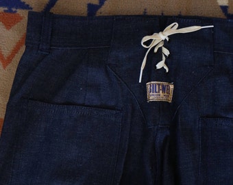 Vintage 1940s 40's Bilt-Well Denim Dungarees Jeans Pants Work Wear deadstock
