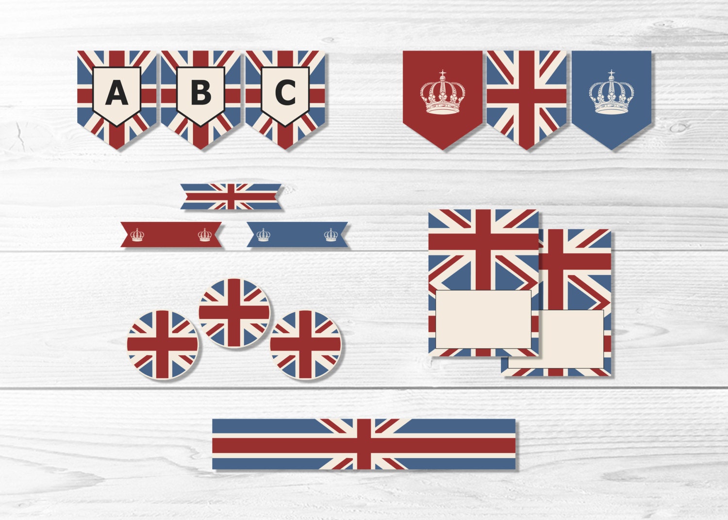 British Party Decor Package Vintage Union Jack UK Party