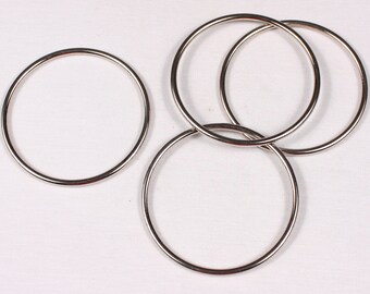 12 55mm or 75mm, silver metal rings (3927)