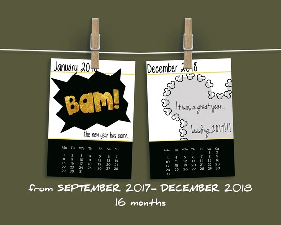 printable desktop calendar 2018