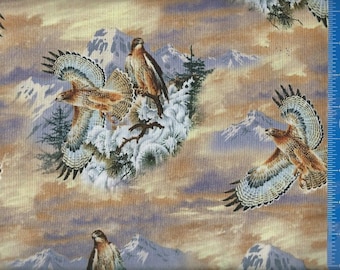 Red Tail Hawk Quilt Craft Cotton Fabric