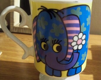 TM Tina elephant mug maDE IN JAPAN vintage