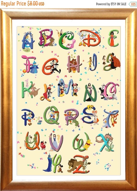 Alphabet Disney Cross Stitch Alphabet Disney Pattern abc