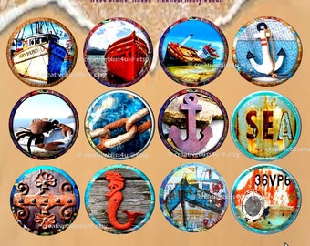 Nautical Wood Drawer Knobs Rusty Ships on Cherry Wood Knobs 1.5 Nautical Sea Wood Drawer Pulls
