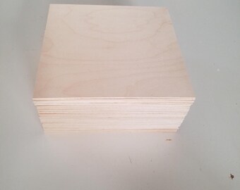 1/8" Birch 12x12 (48 Sheets) Baltic Birch Plywood 3mm