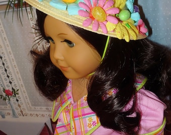 Easter Dress and Easter Bonnet fits American Girl Dolls