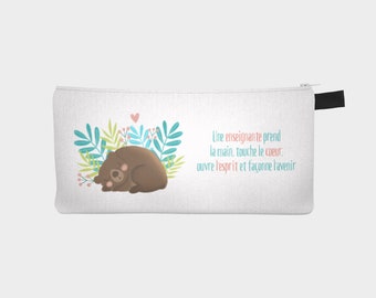 Chest pencil - makeup pouch "Pooh" for teacher, teacher or teacher