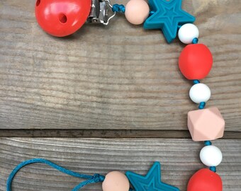 Silicone teething pacifier