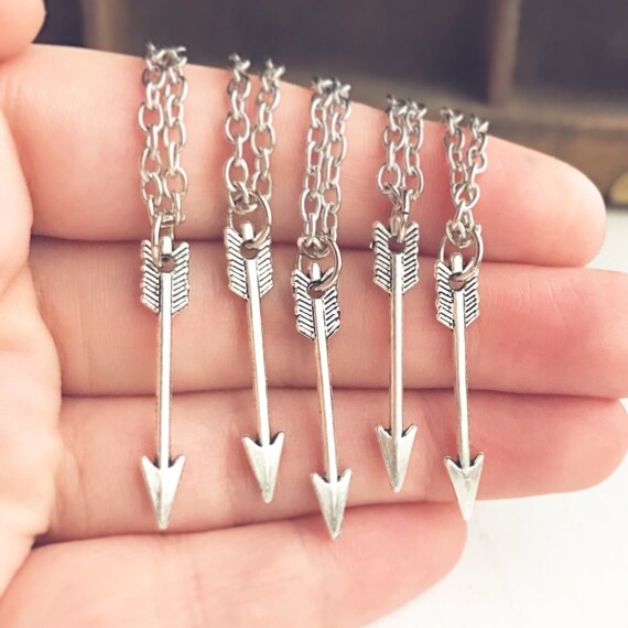 Items similar to Pick 37 Arrow Necklace / Bridesmaids Wedding Shower Boho Favors Bridal Party