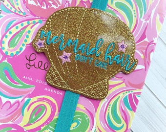 Mermaid Hair Planner Band - Mermaid Planner Band - Planner Bands- Planner Accessory - Planner Clips - Planner Accessories