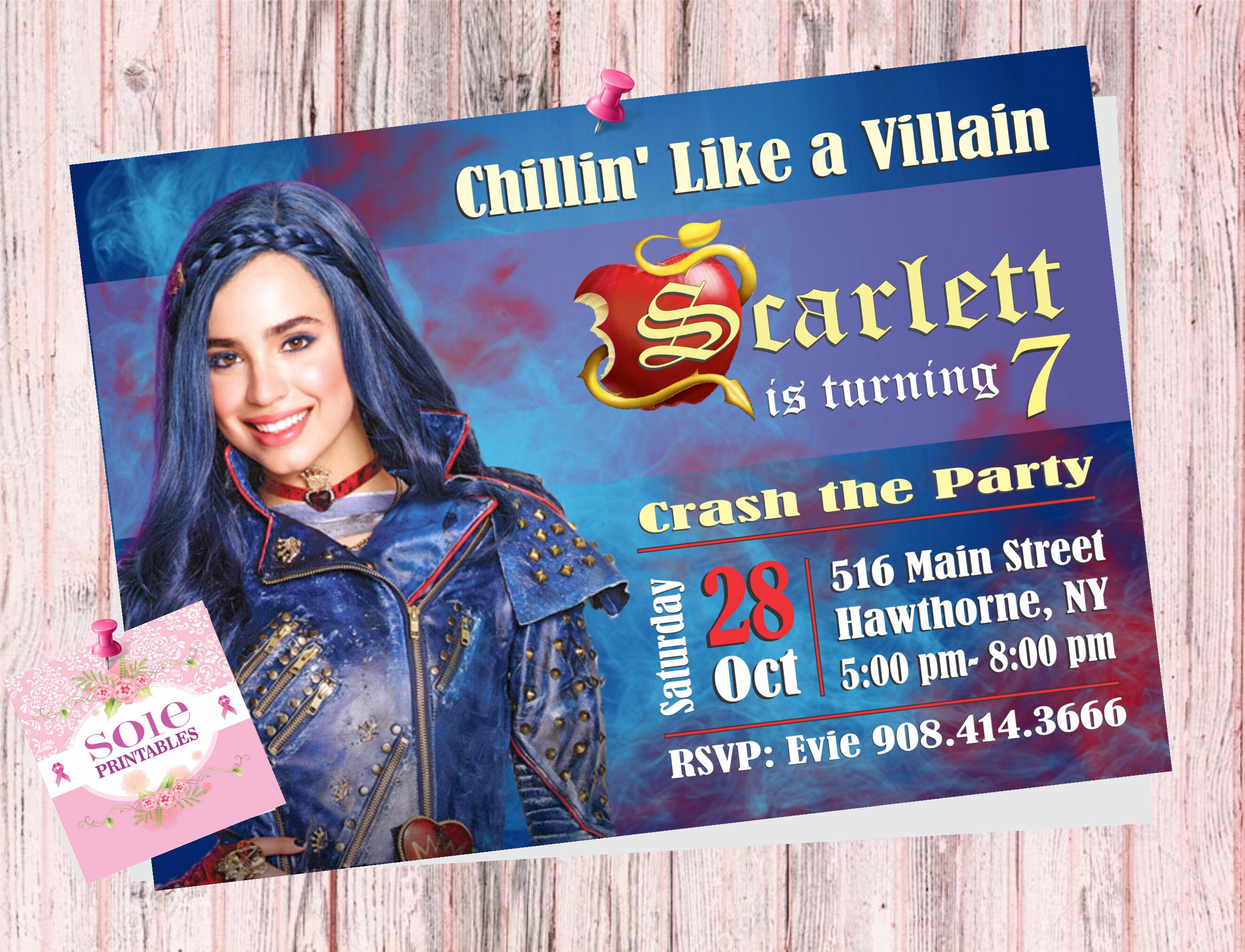 EVIE DESCENDANTS 2 Invitation danniversaire Cest un