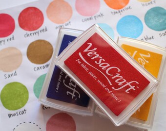 versacraft ink pad | tsukineko rubber stamp ink pad | multipurpose non toxic water based pigment ink for paper fabric | large | choose 1