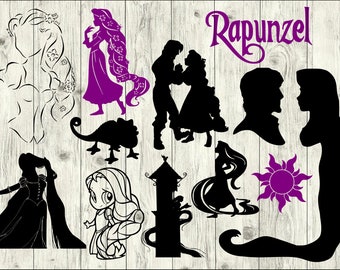 Download Rapunzel silhouette | Etsy
