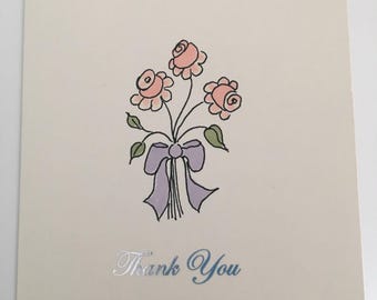 Thank you card - bouquet
