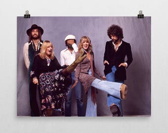 Fleetwood Mac Poster - Stevie Nicks - 70's Music Poster - Bohemian Decor - Semi-Gloss Photo Paper Poster