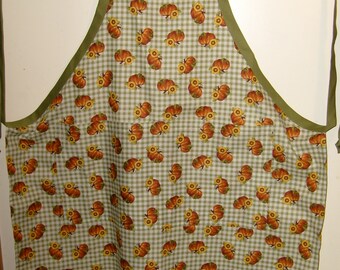 gingham pumpkins and sunflowers