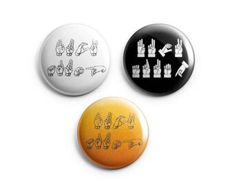 Fuck Trump...in Sign Language! 1.25" Pinback Button