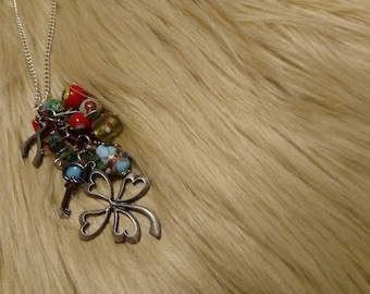 Lucky cluster charm necklace