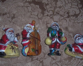 Vintage Santa Clause Ornaments.
