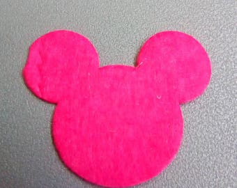 Mickey 30x35mm Fuchsia felt applique