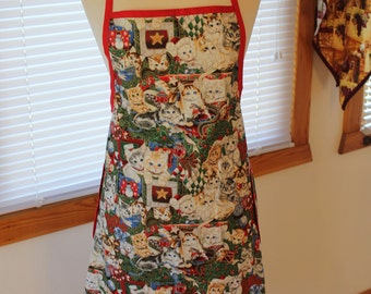 Christmas Kitten Apron