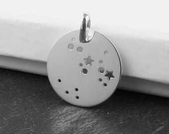 Sterling Silver Sagittarius Constellation Pendant 18mm