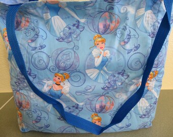 Disney Princess Cinderella, Reusable Farmers Market / Grocery / Shopping Bag / Tote