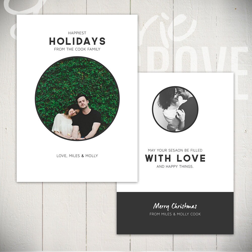 Christmas Card Template Simple Joys C 5x7 Holiday Card