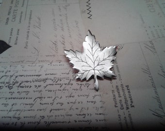 Sterling Silver Maple Leaf Brooch