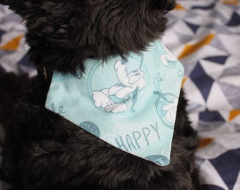 Dog Bandana/ Neckerchief - Disney Mickey Mouse And Pluto