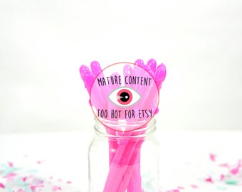 Hot Pink Penis Straws Set of 10 / Bachelorette Party Straws / Bachelorette Party Penis Decor / Bridal Shower Straws