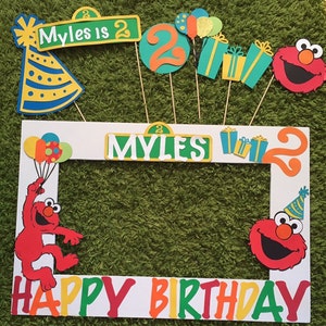 Elmo photo booth frame - sesame street photo frame booth - elmo props
